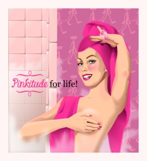 Pinkitude for life!  A pink reminder that self breast exams are 'for life' by QuichLouraine