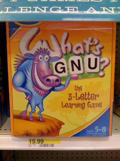 A children's game called 'What's GNU?'